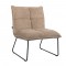 Fauteuil  Restaurant Cafe  Bar Et Horeca - Zoe  Velours Taupe